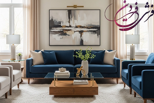 Simple carpet and sofa